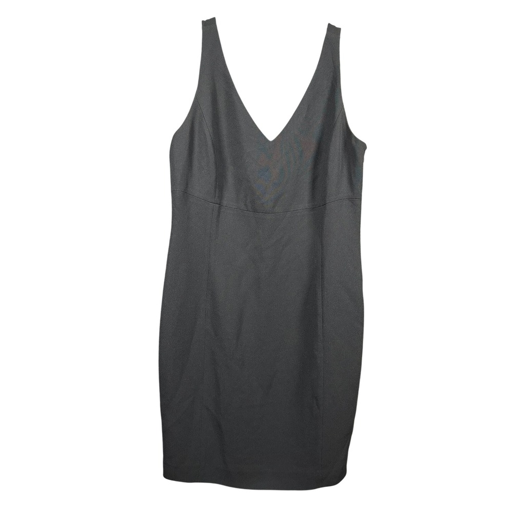 Ann Taylor Loft Womens Black V Neck Sleeveless Sheath Dress Size 10 Professional